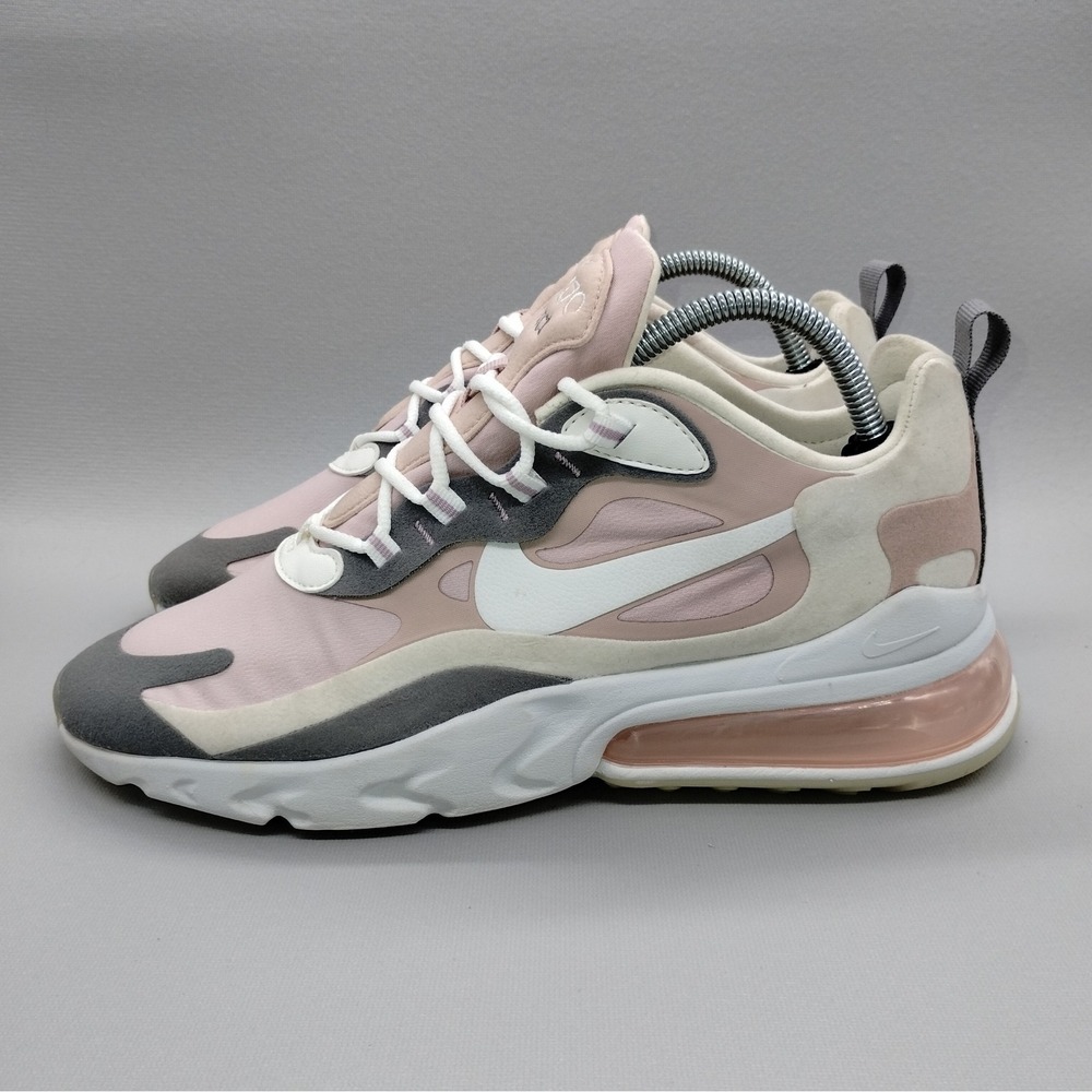 Nike Air Max 270 React Athletic‎ Sneakers Womens Size 10.5 Pink Grey White Shoes
